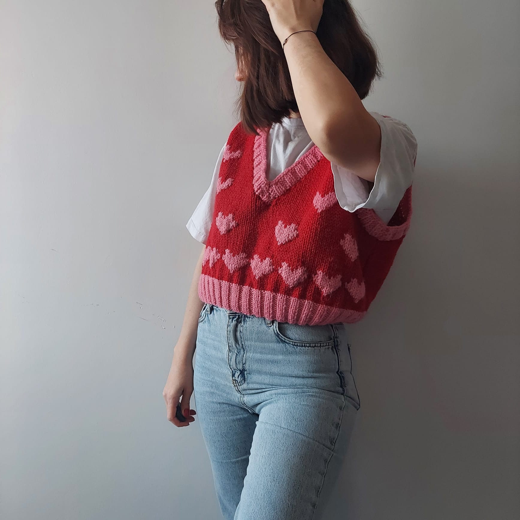 Knit Sweater Vest / Personalized Sweater Vest / Knit Sweater for Women