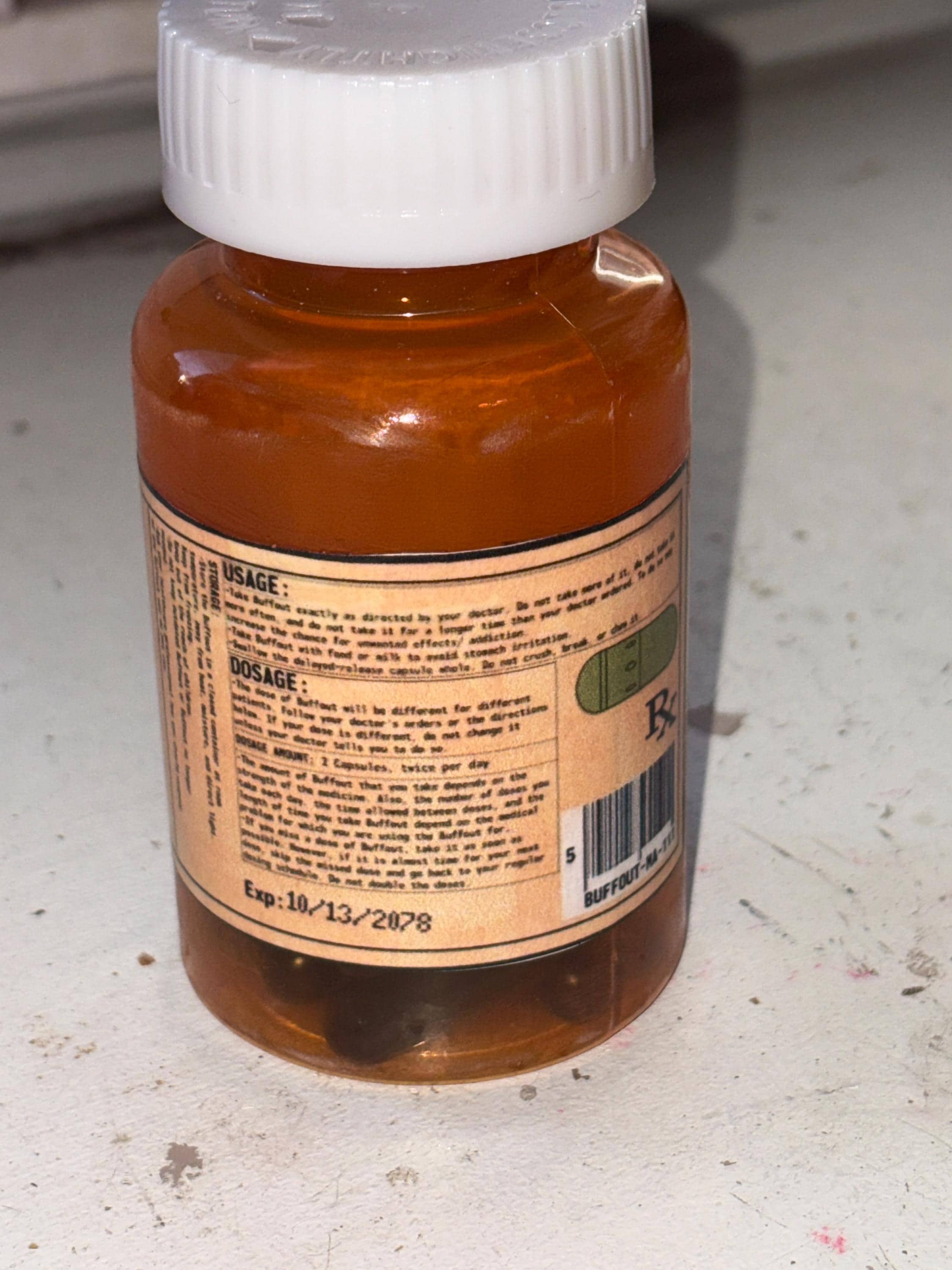 Fallout Chem Buffout Bottle Prop - Etsy