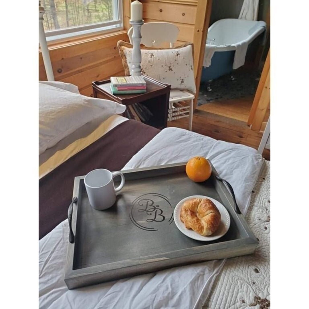 Rustic Wooden Tray/wooden Bed Tray/wooden Serving Tray/serving Etsy UK
