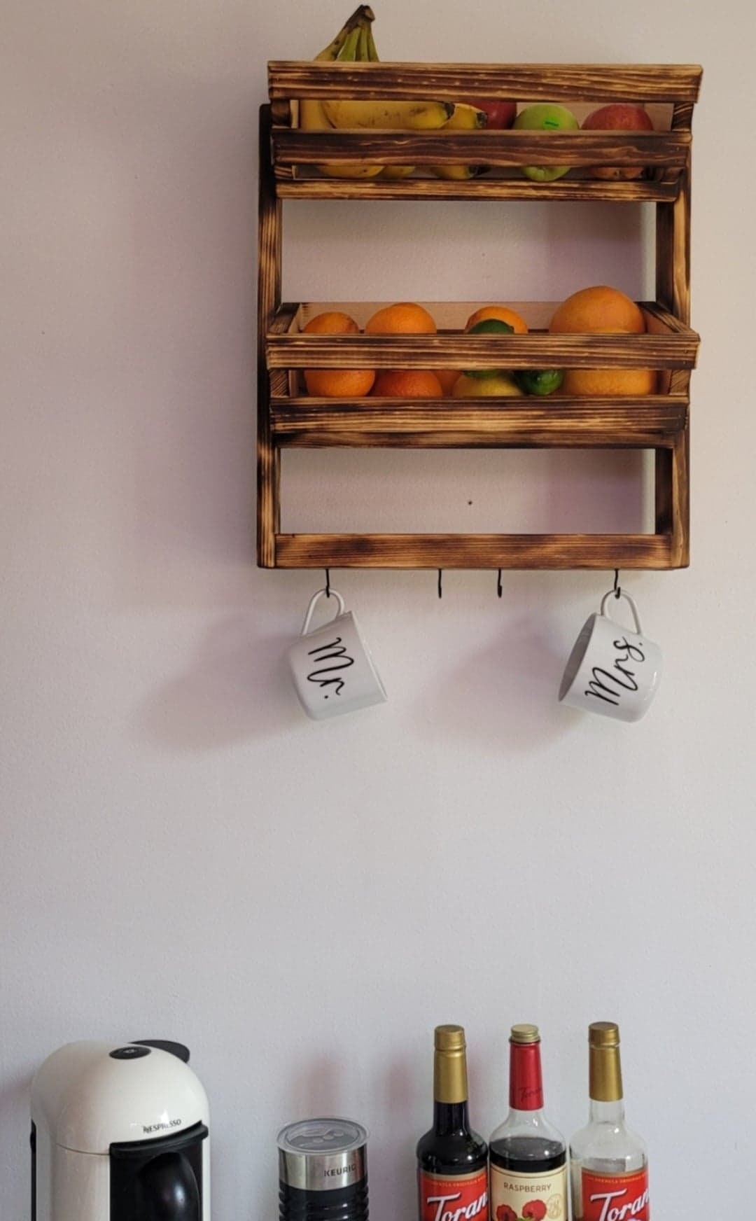 Paniers Suspendus Pour Porte - 2 Pièces - Organisateur Cuisine & Salle De Bain - Gris Et Blanc - 24x10x25 Cm