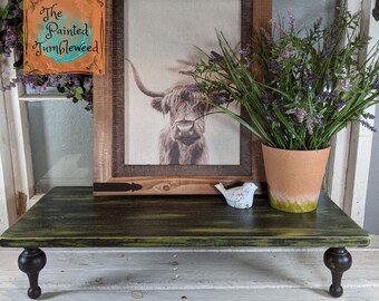 Farmhouse Riser Stand, Distressed Wooden Riser, Decorative Tray, Monitor Stand, Southwest Style Plant Stand, Wood Riser, Soap Tray