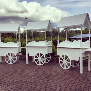 Candy Cart For Sale wedding Sweet Cart Fully Collapsible candy cart with wheels painted white