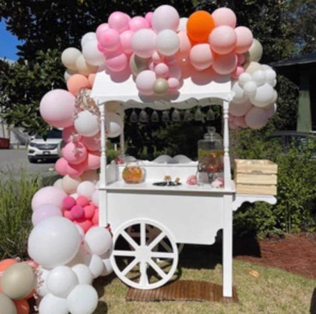 Candy Cart for Sale Wedding Sweet Cart Fully Collapsible Candy Cart With Wheels Painted White Etsy