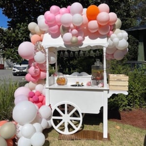 Candy Cart For Sale wedding Sweet Cart Fully Collapsible candy cart with wheels painted white