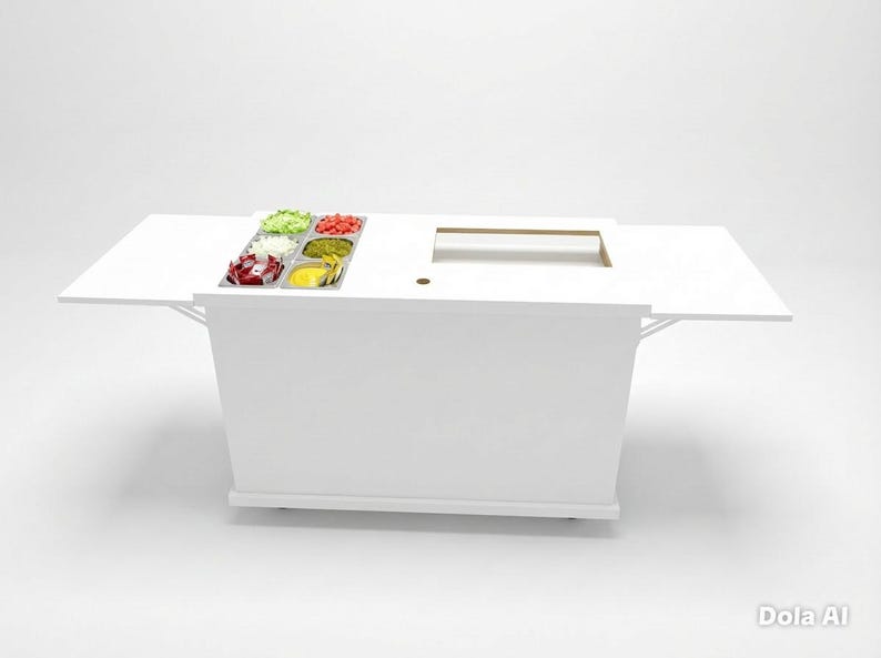 Collapsible Mini Dutch Pancake Food Cart | Mobile Dessert Serving Station for Events image 2