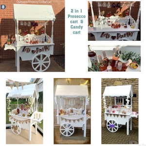 Candy Cart / Champagner Wagen zum Verkauf Hochzeit Sweet Cart voll zusammenklappbar 2 in 1, Mimosa Stand bar