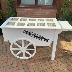 charcuterie cart, mobile cart, collapsible snack bar, mobile bar, display cart, mobile counter, sweet cart, pop up cart, candy cart