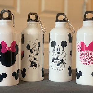 20oz Aluminum Minnie/Mickey Water Bottle - Personalized with permanent vinyl