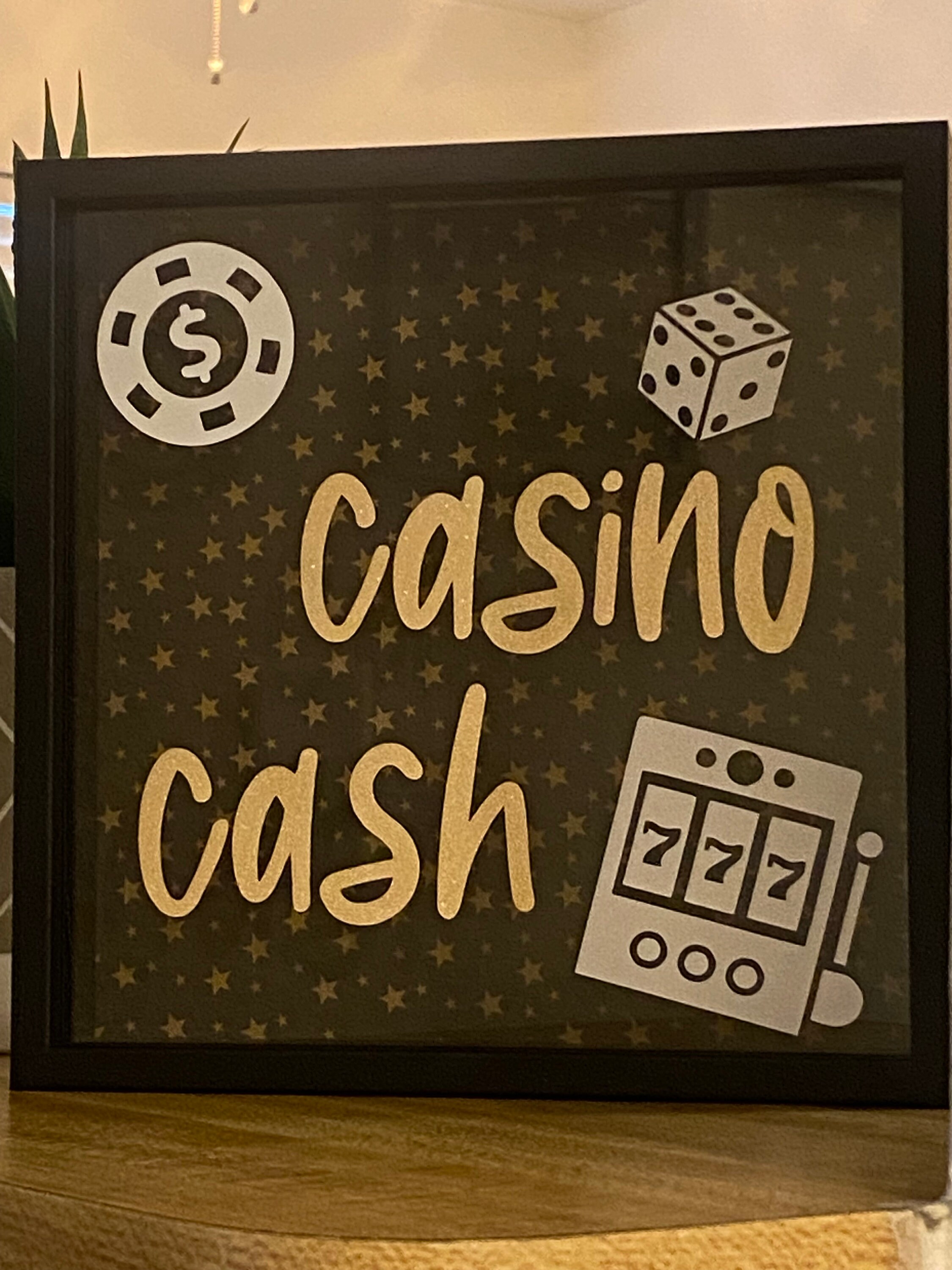 Casino Cash Shadow Box Piggy Bank Etsy