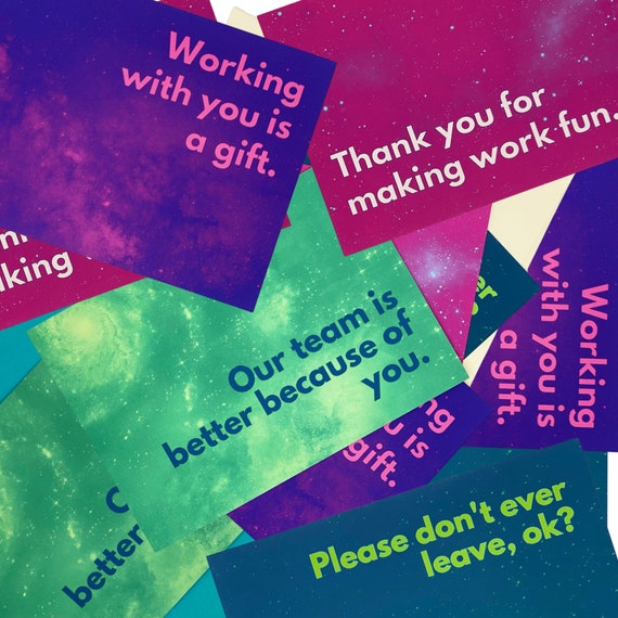 Staff Employee Appreciation Card 4pack Etsy