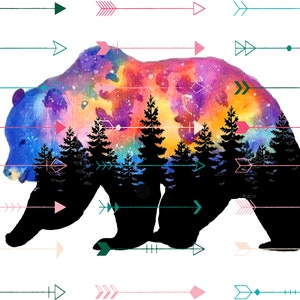 Landscape Bear PNG Digital Download Sublimate