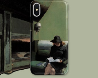 JWWD art phone case design oil painting Edward Hopper Compartment Car mobile phone case protector