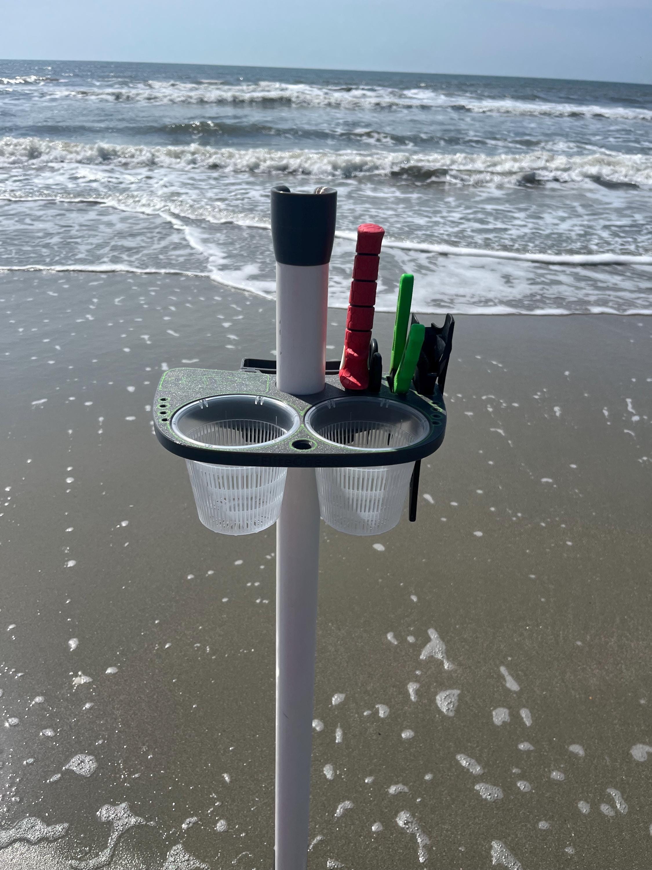 Bamboo Diy Tanago Rod Winter Fishing Rod Stands On Ice Stock Photo