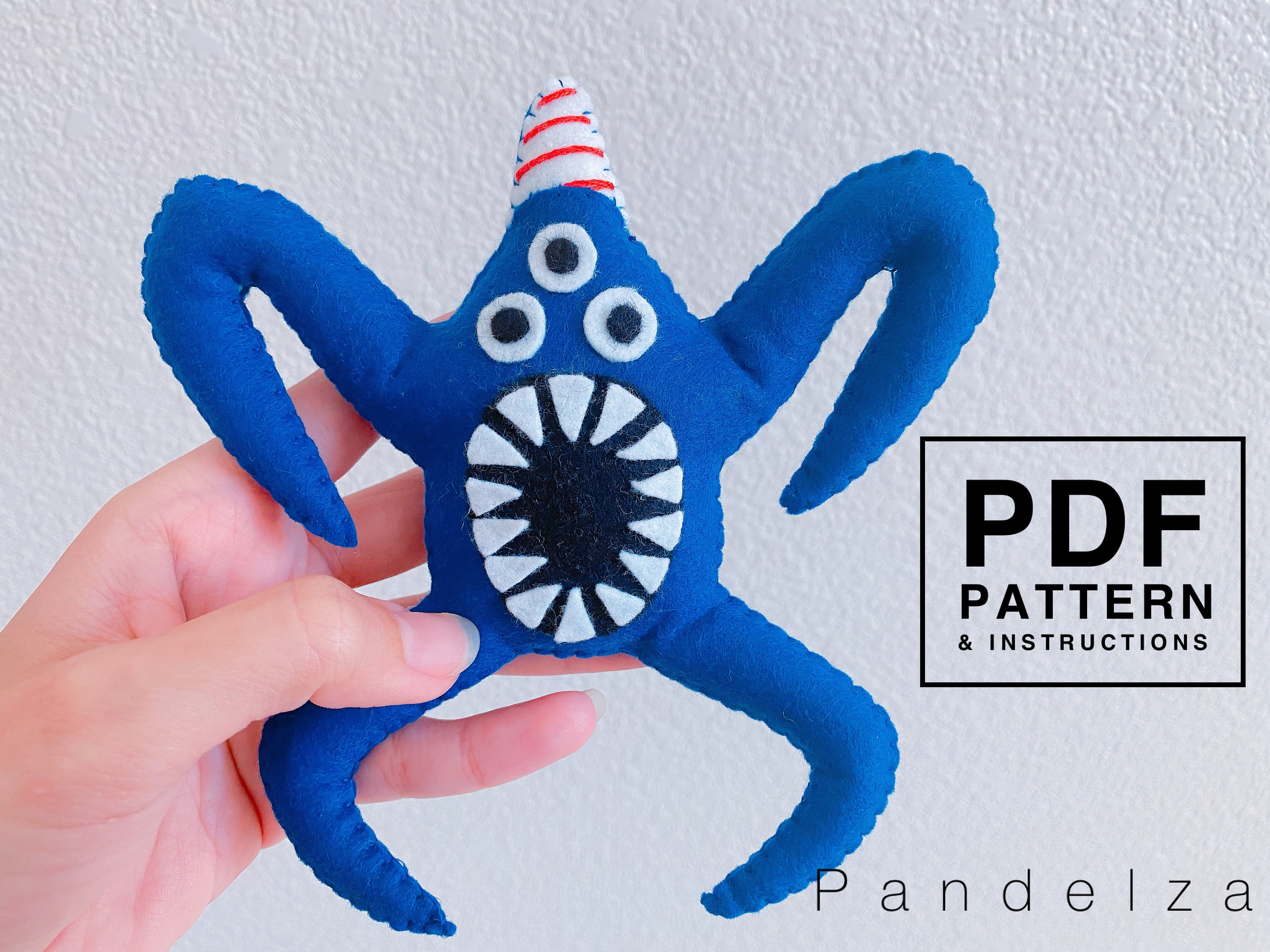 PDF Pattern Garten of ban ban Nab Nab felt sewing stuffed toy. Easy DIY  hand sewing toy pattern and tutorial. Great gift for kids.