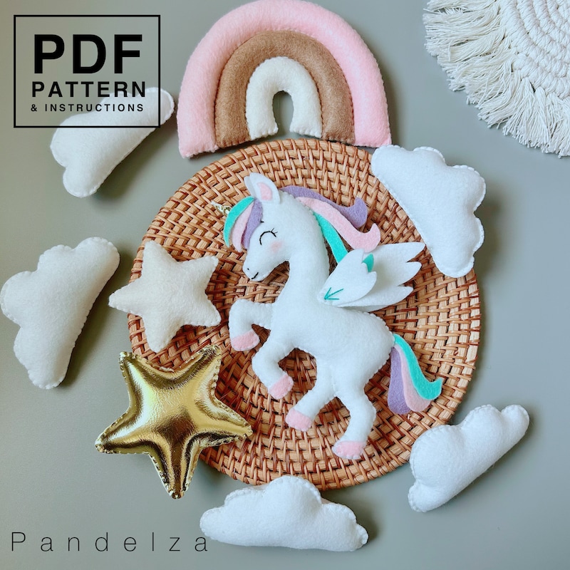 Felt Unicorn - Blue