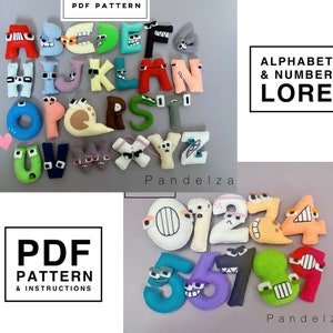 Hand drawn funny alphabet lore, english fonts with faces Kids T