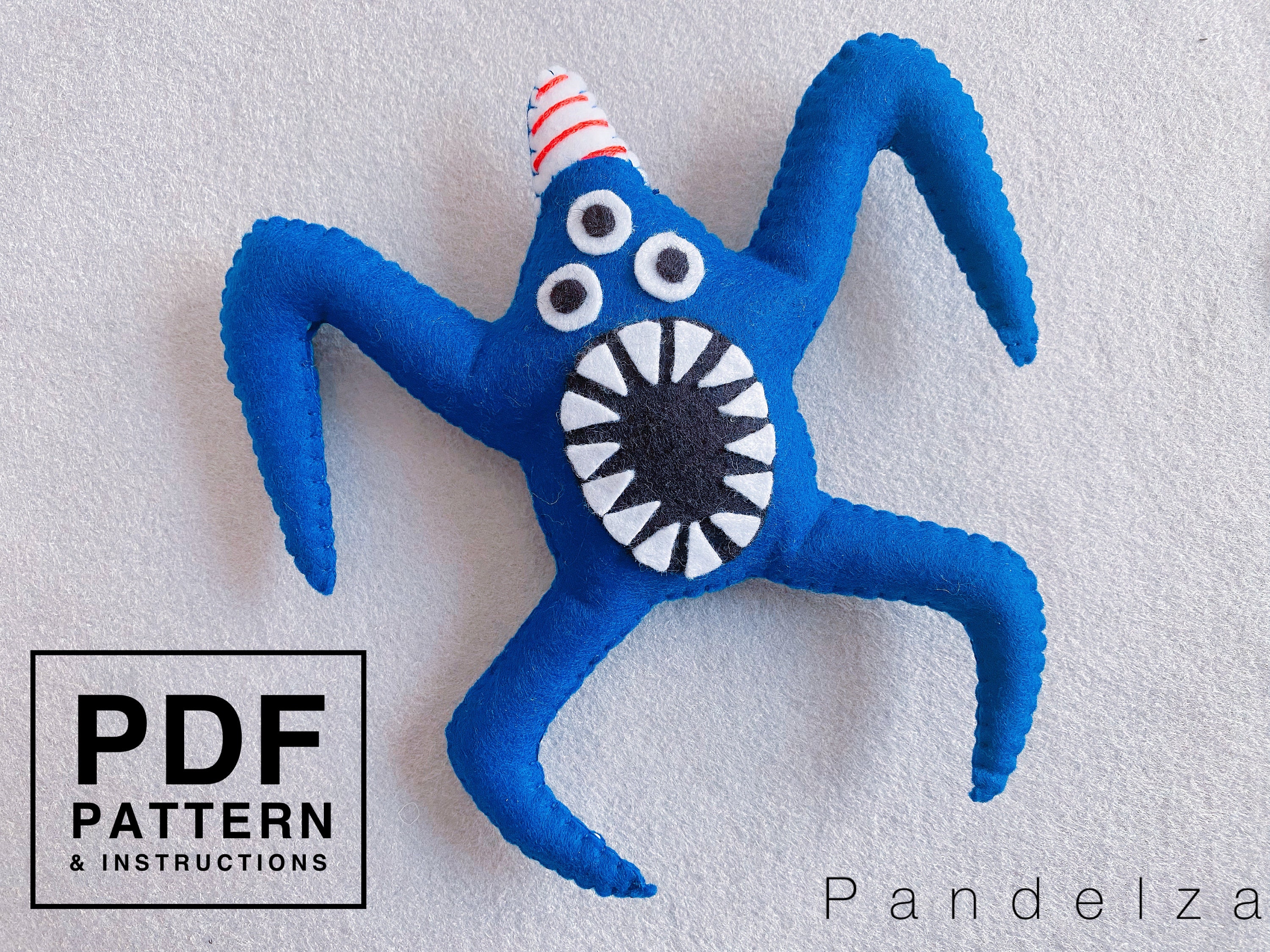 PDF Pattern Garten of Ban Ban Nab Nab Felt Sewing Stuffed Toy. Easy DIY  Hand Sewing Toy Pattern and Tutorial. Great Gift for Kids. 