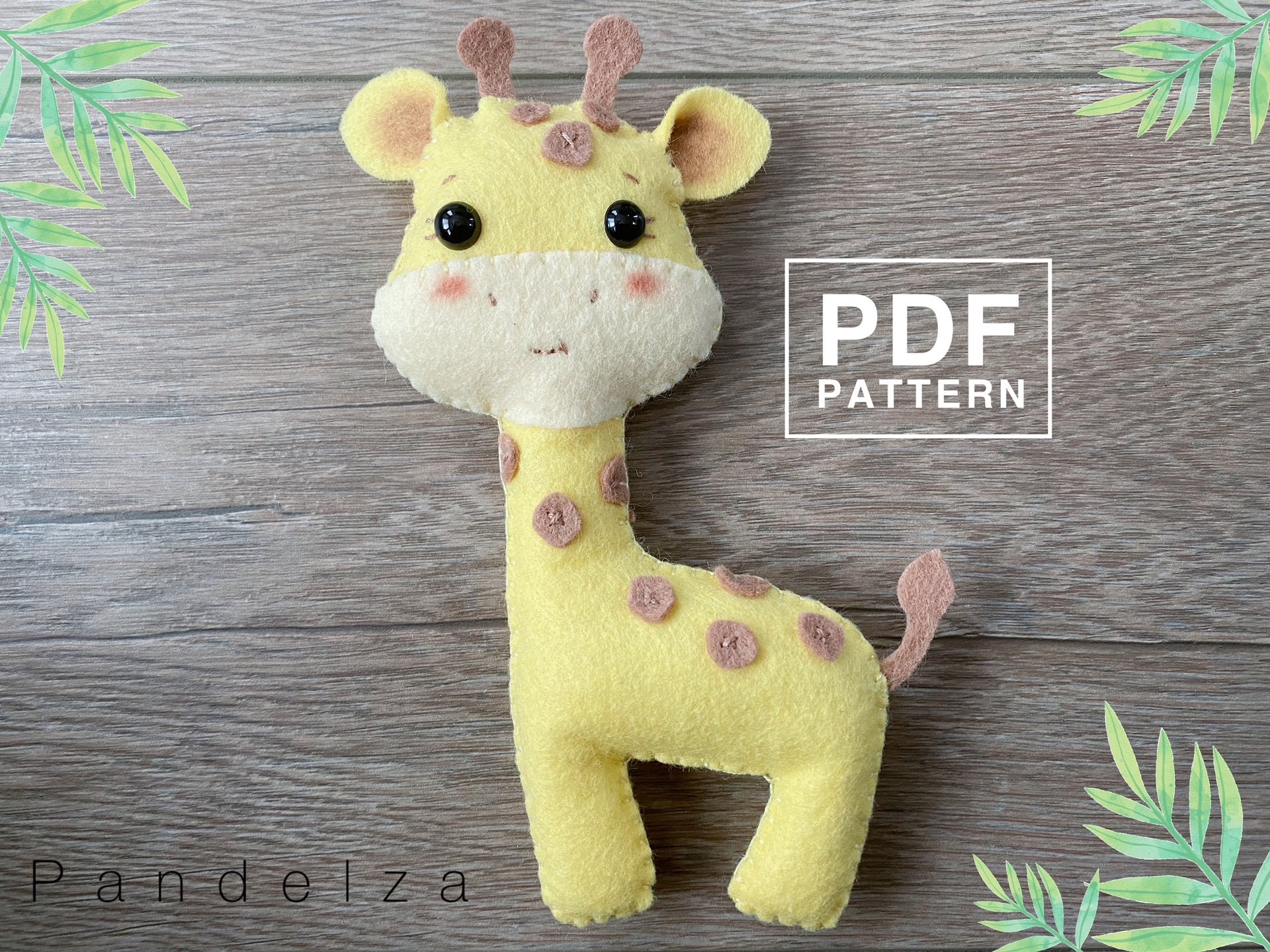 Safari animals, pdf pattern, felt pattern, felt pdf pattern, pdf tutorial,  DIY plushies tutorial, 9 felt pattern bundle