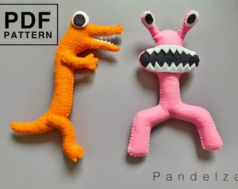 Rainbow Friends Blue PDF Pattern. DIY Roblox Monster Felt Pattern. Easy  Hand Sewing Pattern With Tutorial. Great DIY Gift for Kids. 