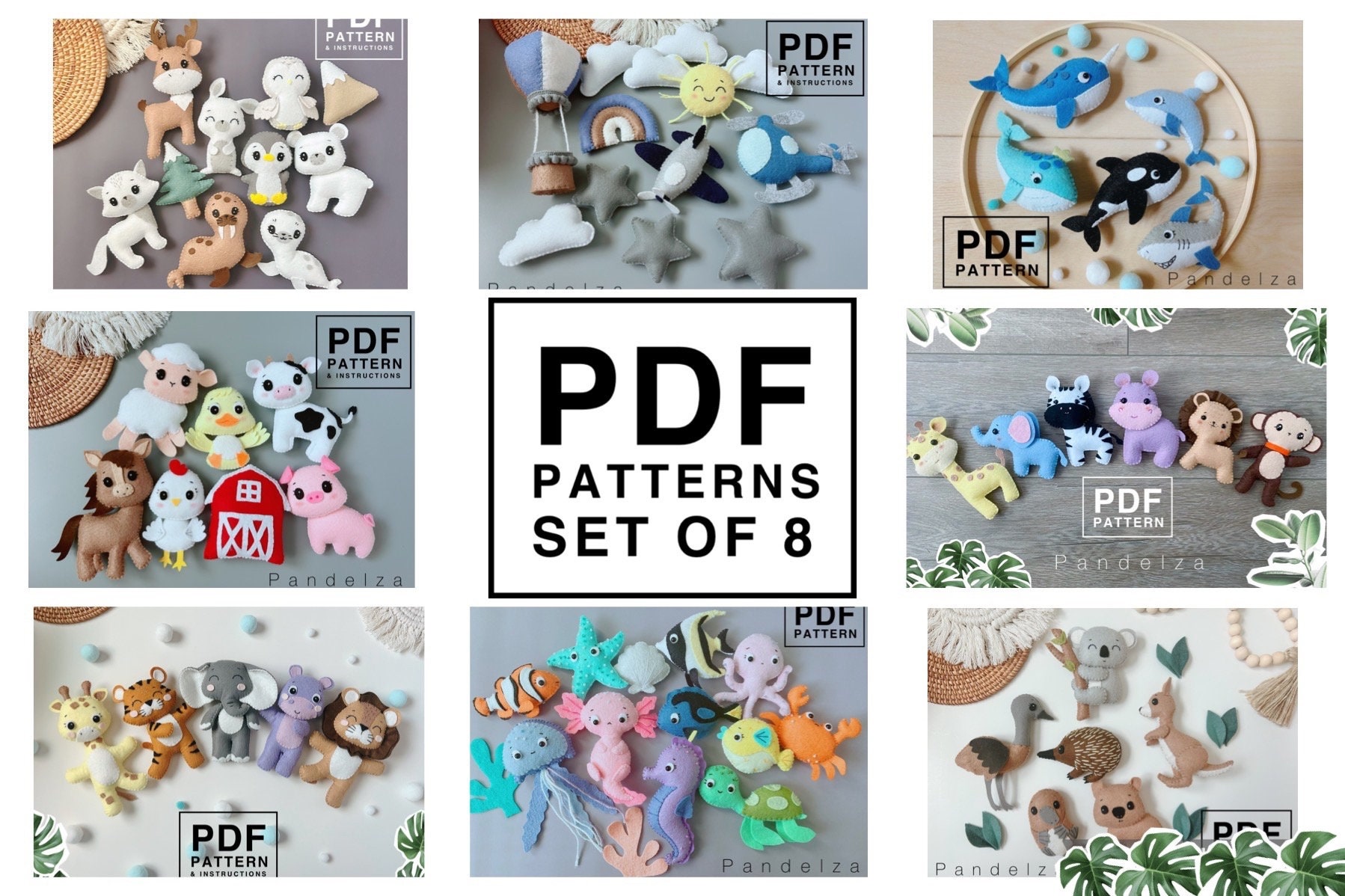 25+ Free Felt Animal Patterns - Easy And Cute Felt Animals ⋆ Hello Sewing