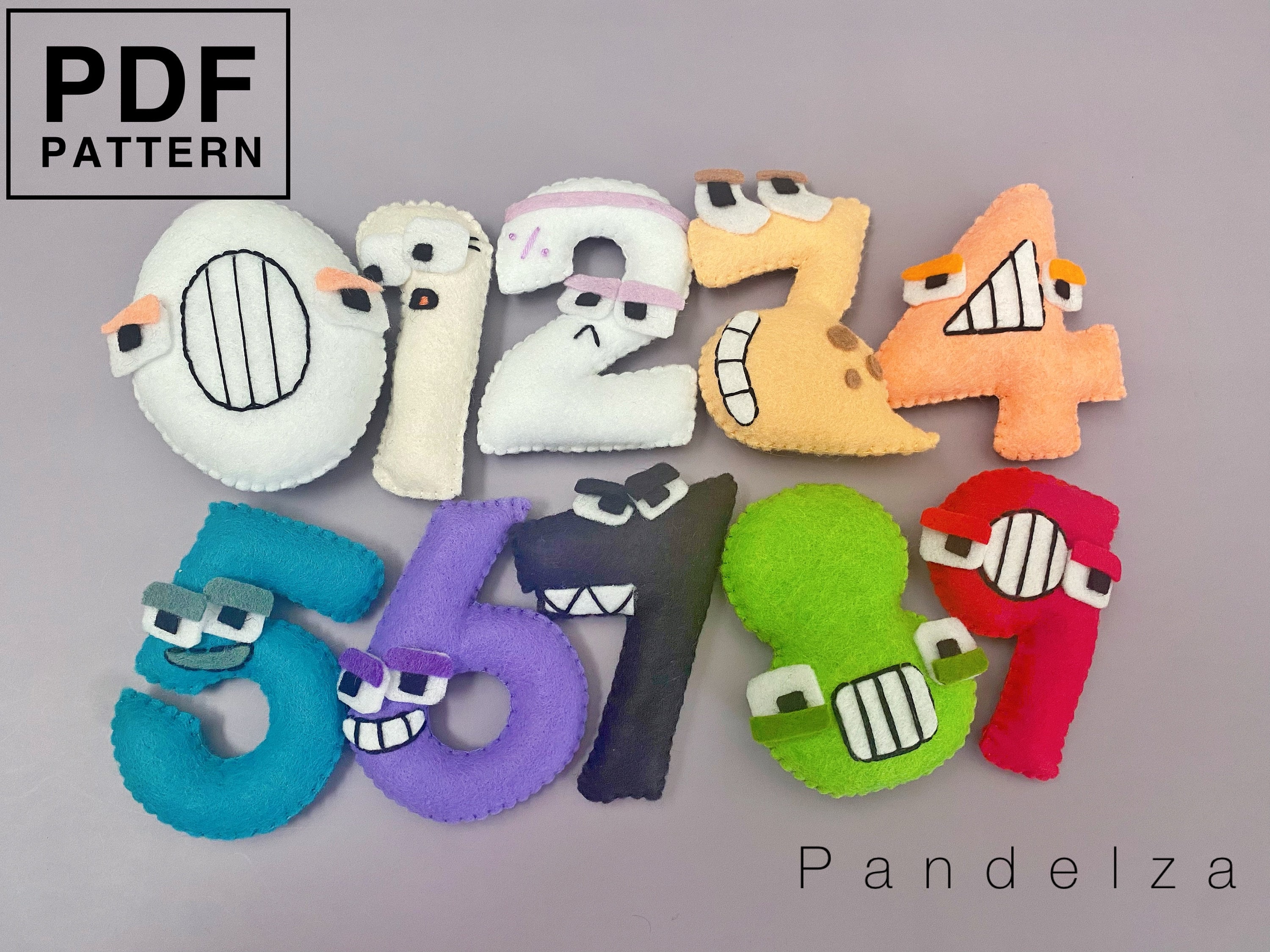 PDF Patterns Felt Toy Alphabet Lore and Number Lore. (Instant Download) 