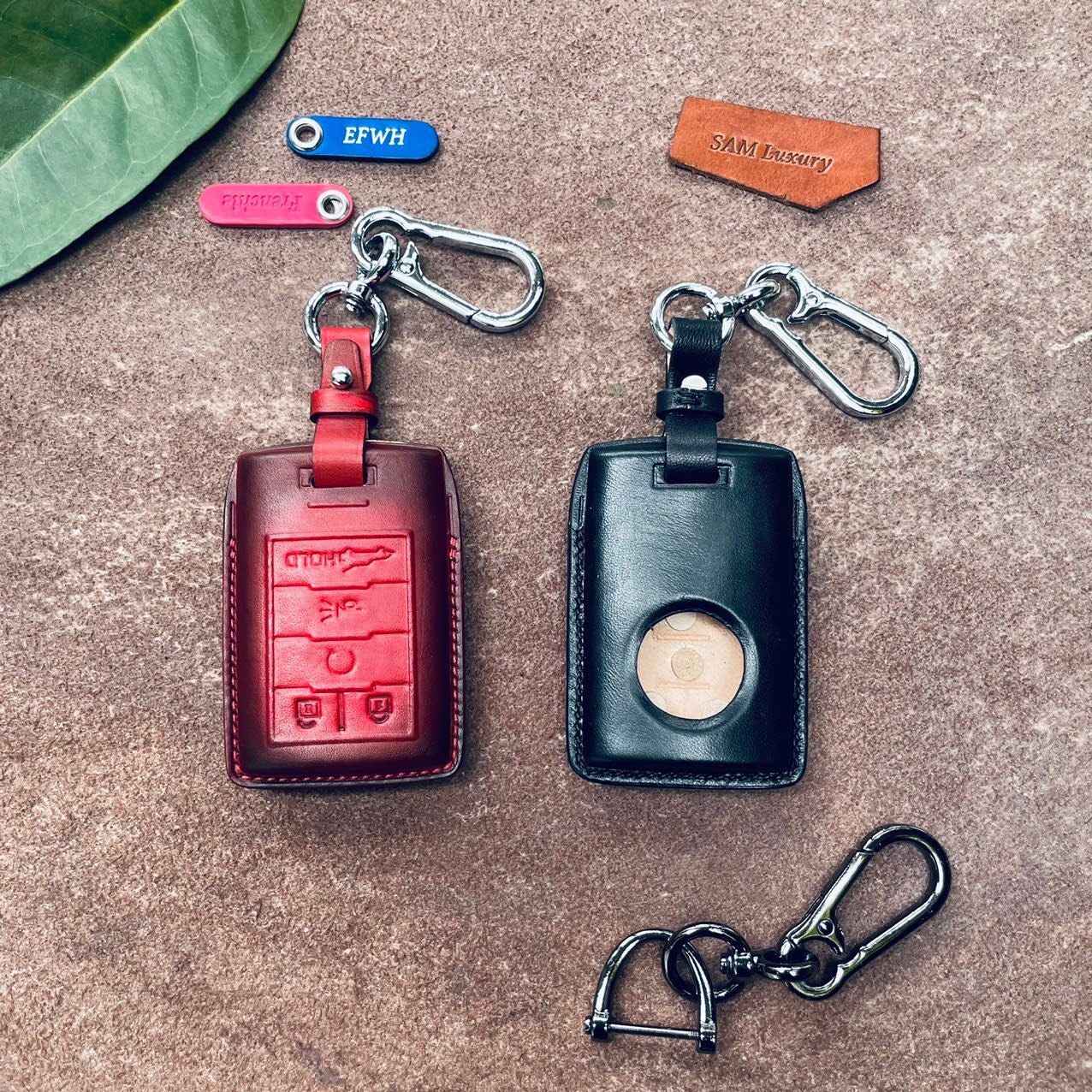 Leather Key Fob Cover Case for Cts Ats Fob Protect Xts Sls Srx Xls Dts STS Seville Escalade Leather Keyless Remote Keychain Key Rings Holder - Canada