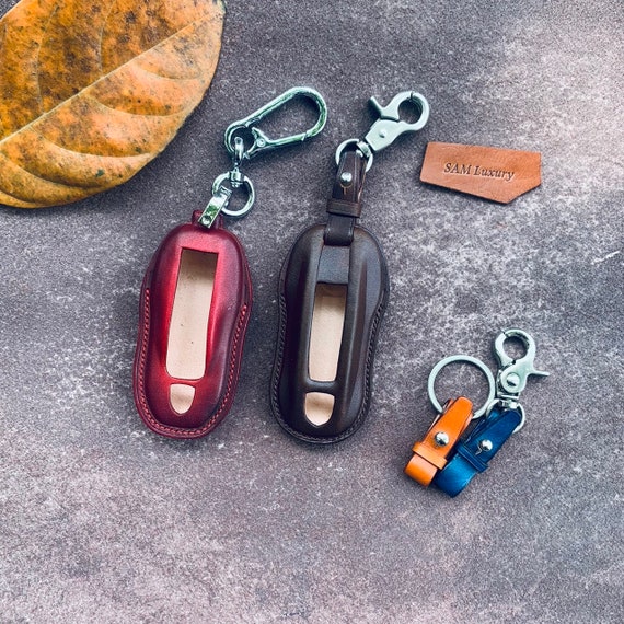 Key Cover Macan Cayman Boxster Cayenne Panamera Spyder 911 996 997 991 Key Fob Cover Case Leather Keychain Keyless Remote Holder Accessories