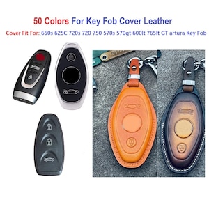 Abdeckung Fit für mcLaren 650s 625C 720s 720 750 570s 570gt gts 600lt 765lt Gt artura Key Fob Cover Case Leder Schlüsselbund Fernbedienung Halter Protect