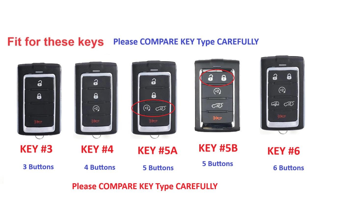 TANDRIVE 5-Button Key Fob Cover For Jeep 2025 Grand