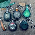 Key Cover For Harley Key Fob Cover Case Leather Remote Holder Protect Crossbones Street Glide keyless Keychain Punk Viking Badge 13 Custom product logo