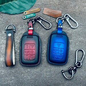 Custodia In Pelle Per Chiave Auto Volvo, Blu, Portachiavi 5 Tasti Per V40 S80 XC70 XC60 S60 V60, Keyless