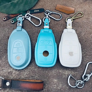 Cover Fit for Gle Glc Gla gls s g e Class 350 450 Glc300 Gls450 Amg 2025 2024 Lederen sleutelhanger Cover Smart-afstandsbedieninghouder Sleutelhanger Pouch