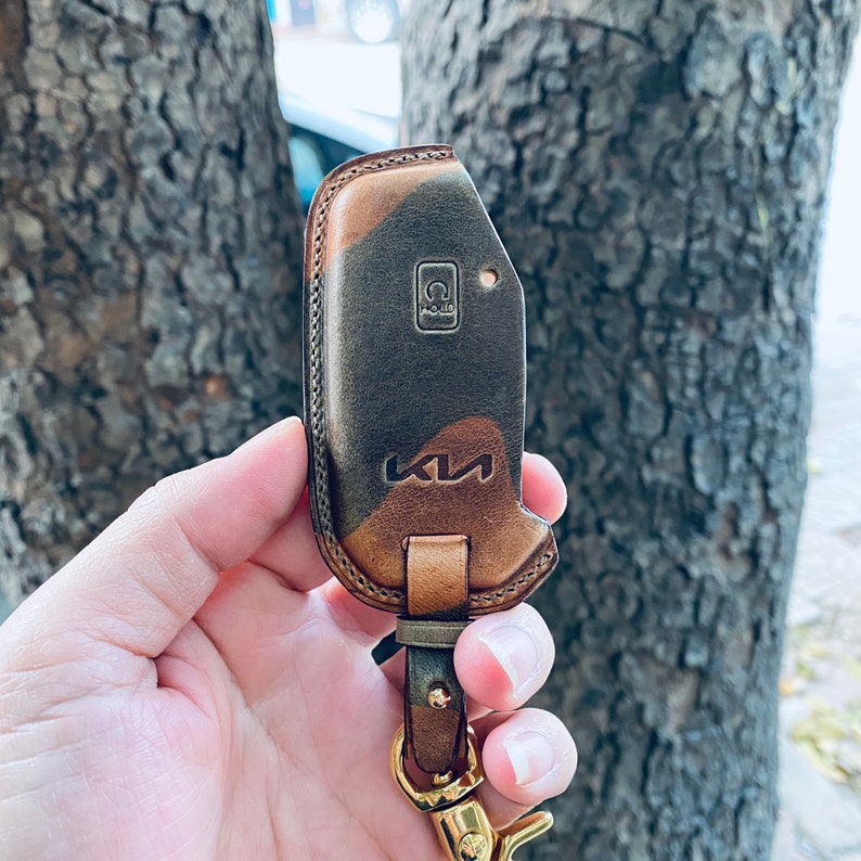 Leather Key Fob Cover KIA Telluride 2021 2022 Seltos Kia K5 Etsy Canada