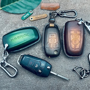 Custodia per portachiavi per camion Maverick XL XLT lariat 2024, portachiavi in pelle senza chiave, portachiavi con telecomando, guscio per chiave pieghevole Maverick 2023