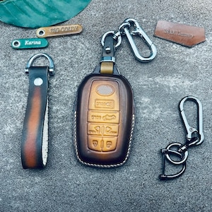 Für 2024 Sienna Xse Xle Woodland Edition Limited Platinum Key Fob Cover Case Leder Schlüsselbund Keyless Fernbedienung Halter Schlüsselanhänger keychain Custom