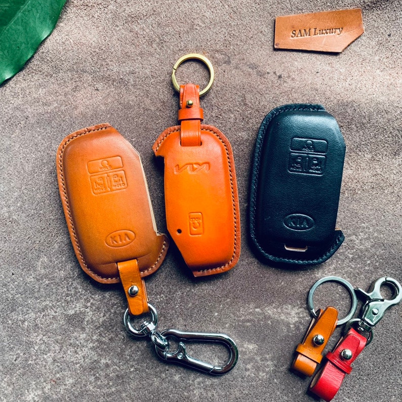 Kia Carnival 2021 2022 Leather Key Fob Cover Case Carnival  Etsy
