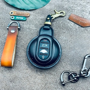  Gematay for BMW Mini Key Fob Cover, Key Case Shell Compatible  with BMW Mini Cooper F54 F55 F56 F57 F60, Remote Smart Key Protector :  Automotive