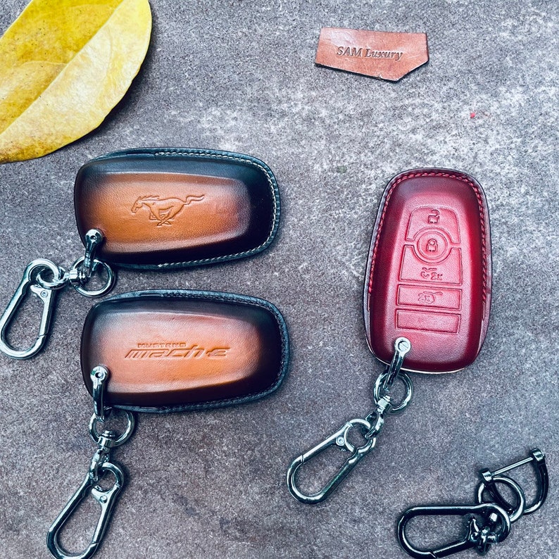Fob Cover Mustang Mach E Leather Key Fob Cover Case Ford - Etsy