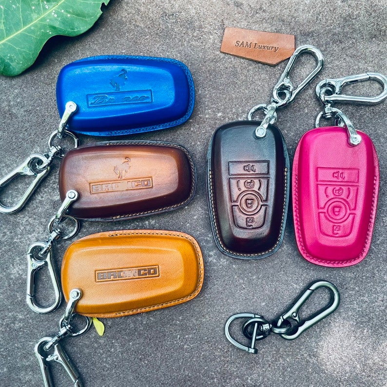 2021 2022 2023 Ford Broncos Sport Key Fob Cover Leather Ford Etsy