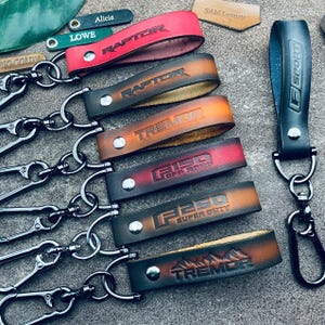 Schlüsselanhänger für F150 Tremor F250 Lariat Raptor Ranger Tremor Blitz Platinum Lanyard Strap Super Pflicht Schnur Haken Clip Verschluss Schlüsselanhänger Leder