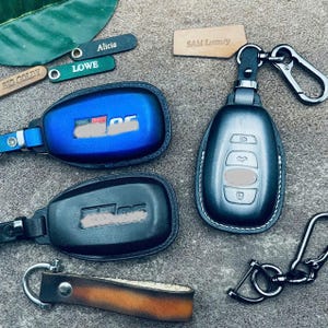 Custom cover Fit For Gr86 Rx Gr 86 2025 2023 2024 Key Fob Holder Cover Case leather Remote Keyless Holder Keychain Keyring Paint Red Black