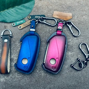 For Bmmw 2024 2025 X7 XM I20 M sport M60i X5 G70 G09 U11 X1 ix 760i M5 i5 X3 Key Fob Cover Case Leather Keychain Keyless Remote Holder Shell