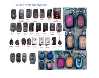 Hoesje geschikt voor Toyota Tundra Tacoma Rav4 4runner Camry Sequoia Highlander Land Cruiser sleutelhangers, leren houder voor slimme afstandsbedieningen