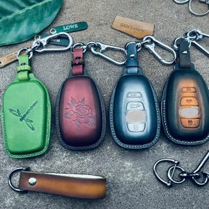4 Types Cover for Forester Crosstrek Ascent Outback Solterra Sport limited Premium Key Fob Cover Case Leather Keyless Remote Holder Keychain