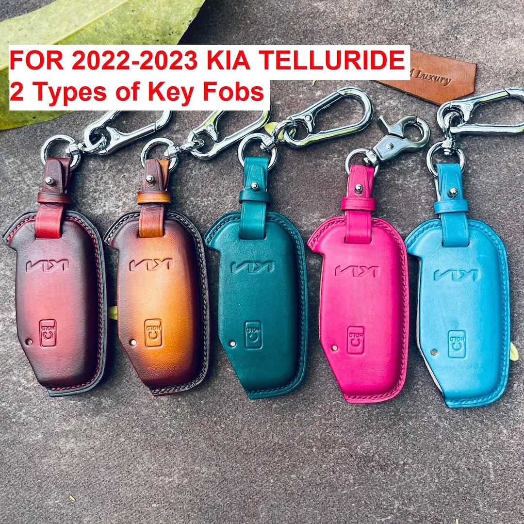 Leather Cover Kia Telluride Key Fob Cover Case 2021 2022 2023 Etsy
