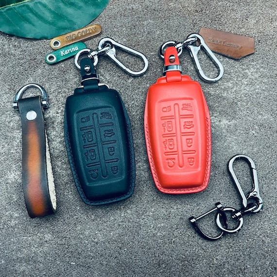 5 types Fit For Genesis G60 Gv60 G80 G70 Gv70 Gv80 G90 Gv90 Key Fob Cover Case Leather Keychain Keyless Remote Holder Shell Protect Custom