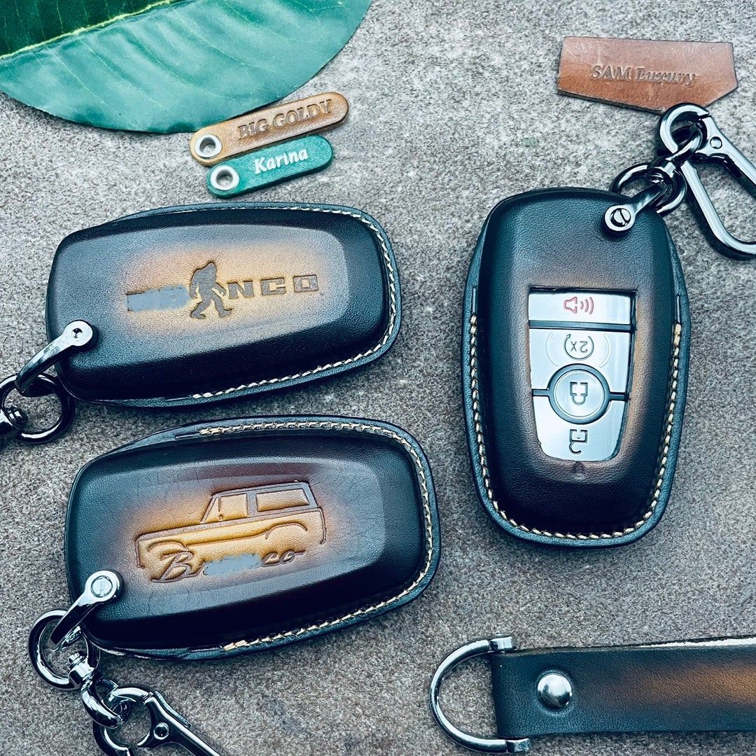 For Bronco Sport Key Fob Cover Case Holder Smart Remote Holder Keyring