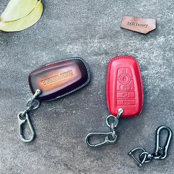 Fob Cover   TREMOR F150 F250 F350 F450 Super Duty   F 150 Tremor Keychain Leather Key Fob Cover Case Keyless Smart Remote Holder