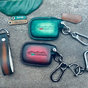 Cover For 2024 Tacoma Trd Pro Sr5 Trd Offroad Key Fob Cover Case Leather 2022 2023 2024 Tacoma Smart Keyless Keychain Remote Holder Custom