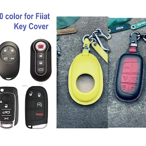 Capa de couro para chave fob, compatível com fiat 500, 500e, 500c, 500x, toro, argo, cronos, strada, punto, bravo, stilo, ducato, nuovo, grazie, porta-chaves
